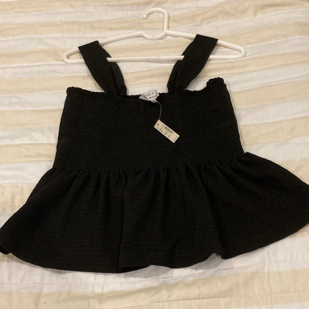 Madewell Texture & Thread black tank top L - Picture 6 of 7